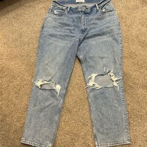 Abercrombie & Fitch distressed straight leg jeans Size 33